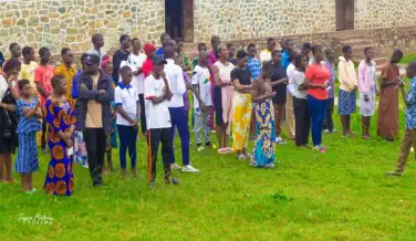 Fig: Students engaging in maths outside