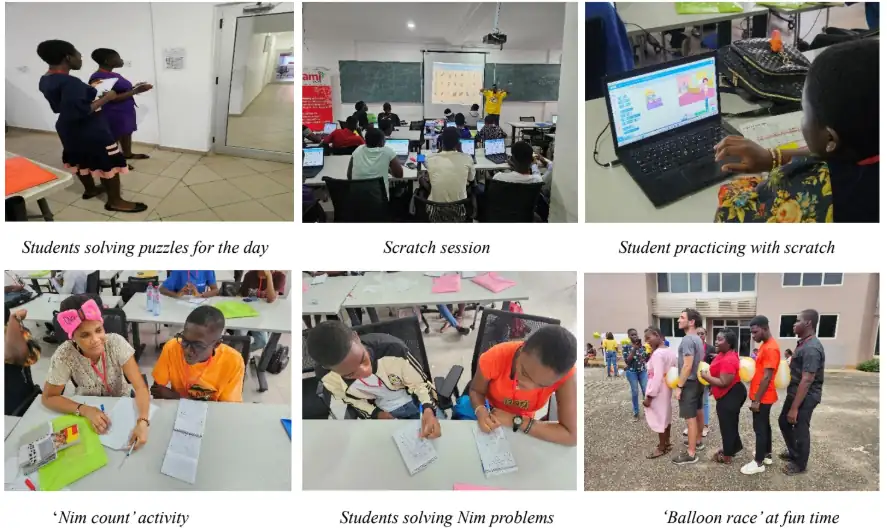 Fig: Programming, solving puzzles and running a ‘balloon race’