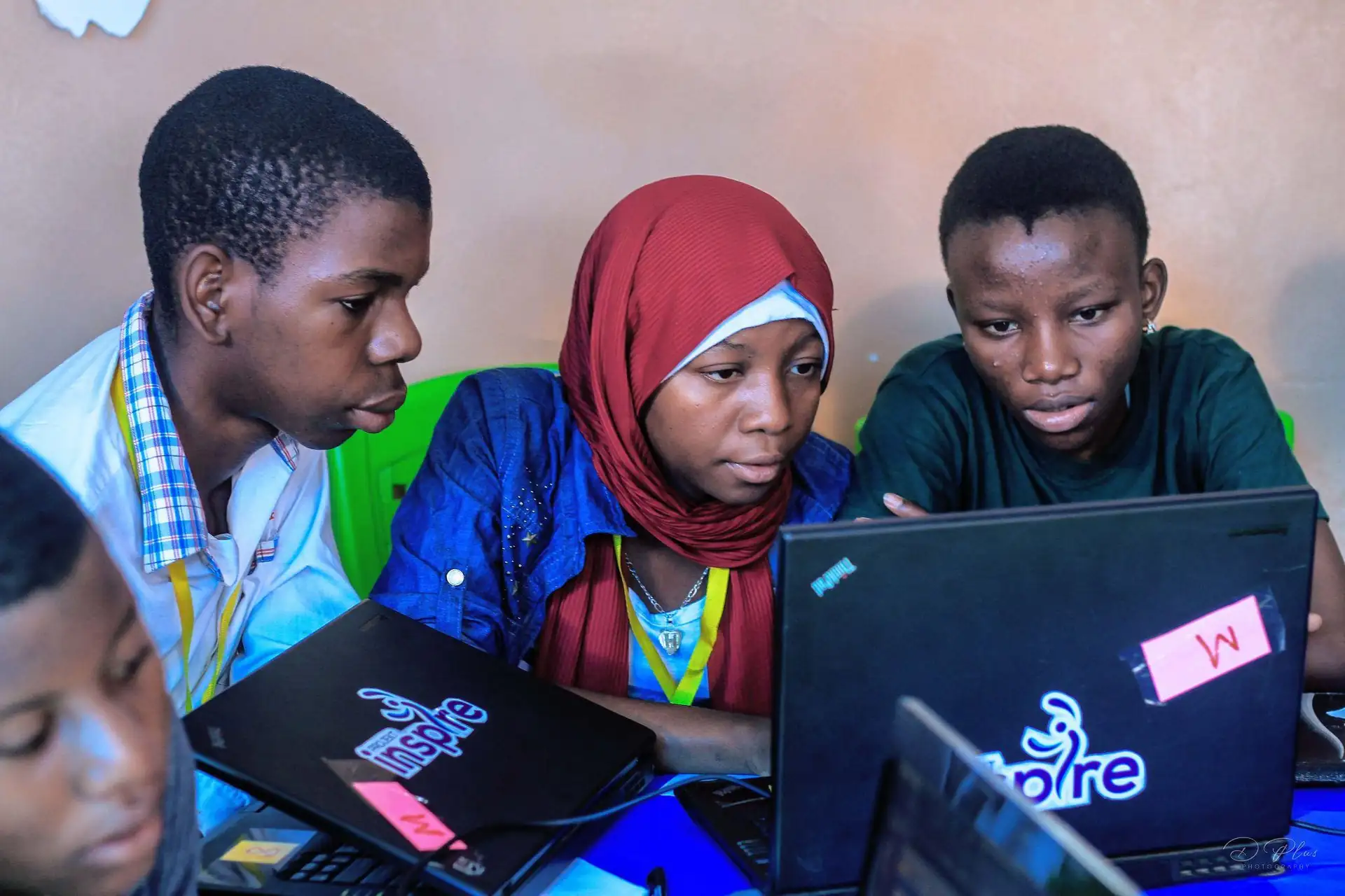 Students interacting with Geogebra activities